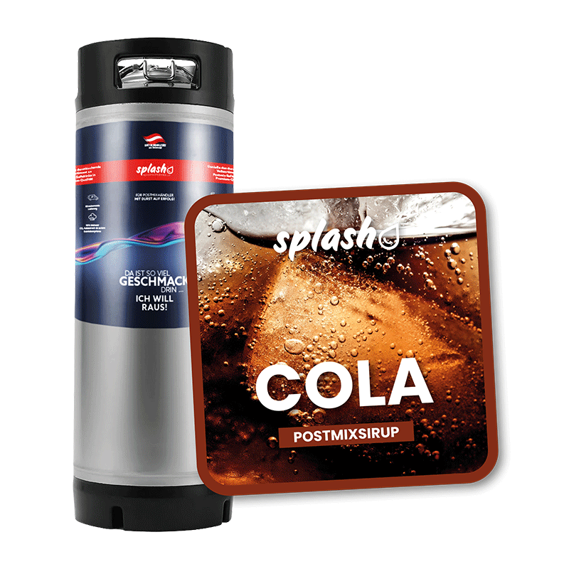 Splash Cola Postmix-Sirup im Mehrweg-Container